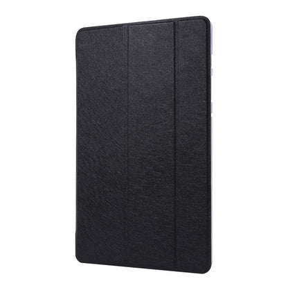 For Samsung Galaxy Tab S8 / Tab S7 Silk Texture Flip Leather Tablet Case(Black) by bashfashion