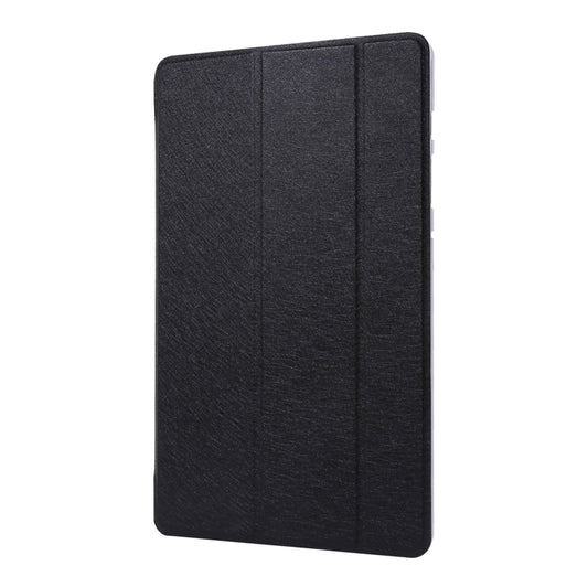 For Samsung Galaxy Tab S8 / Tab S7 Silk Texture Flip Leather Tablet Case(Black) by bashfashion