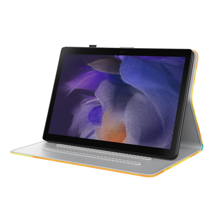 For Samsung Galaxy Tab А9 Watercolor Pattern Flip Leather Tablet Case(Autumn Leaves) by bashfashion