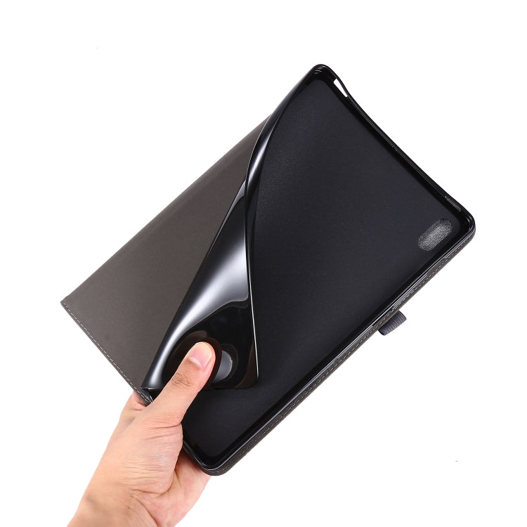For Samsung Galaxy Tab S8 Ultra Horizontal Flip Fabric Leather Tablet Case with Card Slots & Holder(Black) by bashfashion