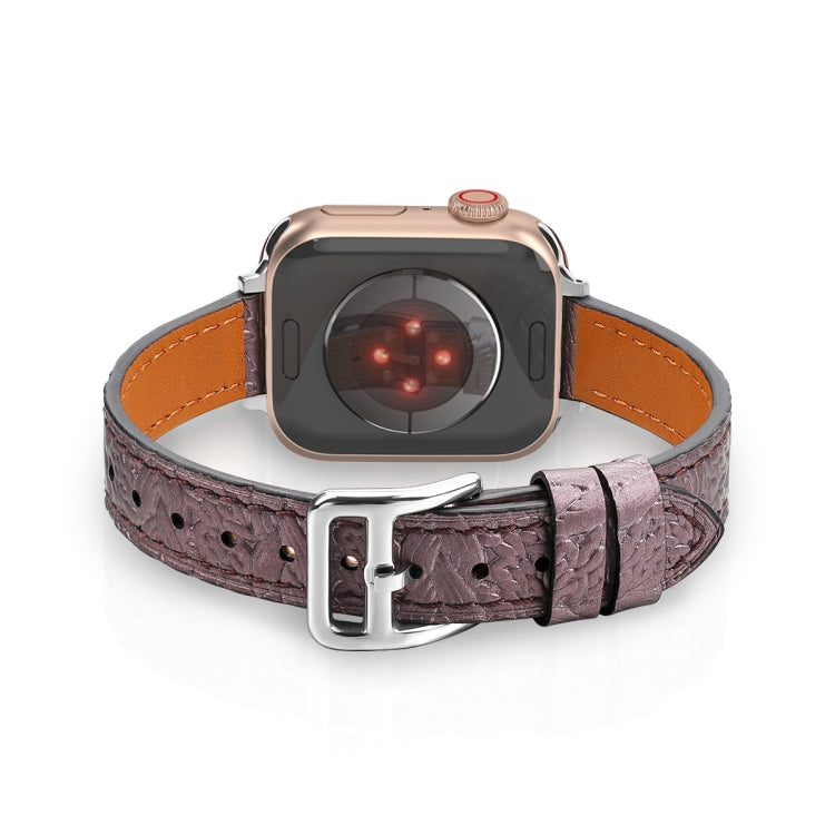 Twist Braided Leather Watch Band For Apple Watch Series 9&8&7 41mm / SE 3&SE 2&6&SE&5&4 40mm / 3&2&1 38mm(Purple) by bashfashion