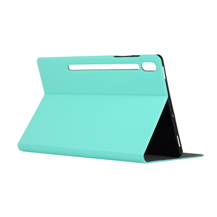 For Samsung Galaxy Tab S8 Ultra Elasticity Leather Tablet Case with Holder(Mint Green) by bashfashion