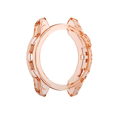 For Garmin Fenix 7 TPU Half-pack Candy Color Watch Case(Transparent Orange) by bashfashion