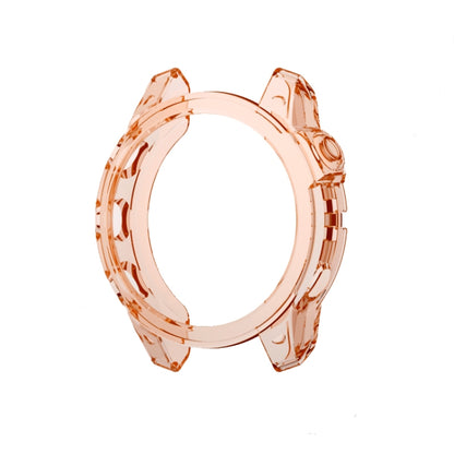 For Garmin Fenix 7 TPU Half-pack Candy Color Watch Case(Transparent Orange) by bashfashion