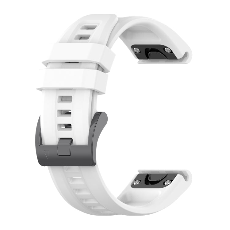 For Garmin Fenix 7 Quick Release Silicone Watch Band(White) by bashfashion