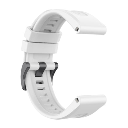 For Garmin Fenix 7S Quick Release Silicone Watch Band(White) by bashfashion