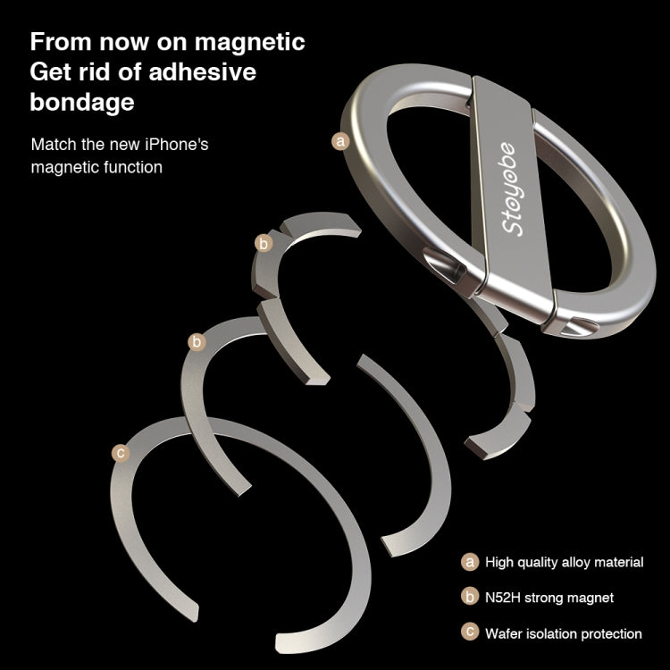 DUX DUICS Stoyobe HF-IV Magnetic Mobile Phone Stand Bracket for iPhone 12 & 13 Series(Silver) by DUX DUCIS
