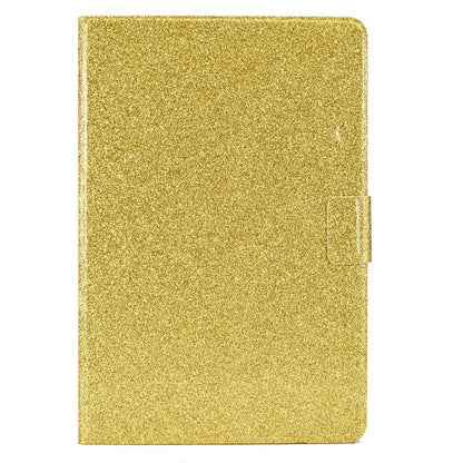 For Samsung Galaxy Tab S8 / S7 Varnish Glitter Powder Smart Leather Tablet Case(Yellow) by bashfashion