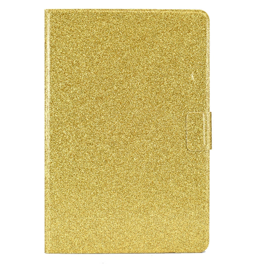 For Samsung Galaxy Tab S8 / S7 Varnish Glitter Powder Smart Leather Tablet Case(Yellow) by bashfashion
