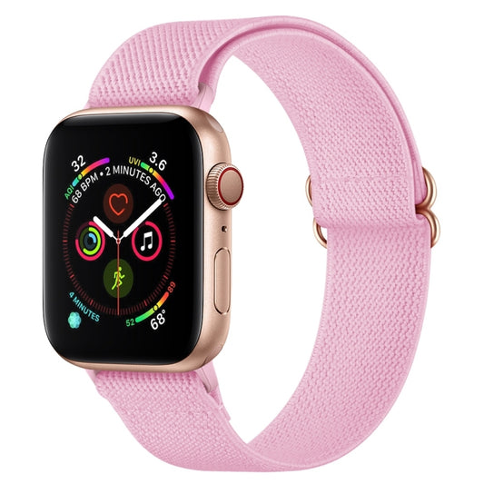 Polyester Nylon Watch Band For Apple Watch Ultra 49mm&Watch Ultra 2 49mm / Series 9&8&7 45mm / SE 3&SE 2&6&SE&5&4 44mm / 3&2&1 42mm(Pink) by bashfashion