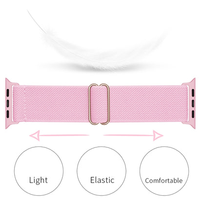 Polyester Nylon Watch Band For Apple Watch Ultra 49mm&Watch Ultra 2 49mm / Series 9&8&7 45mm / SE 3&SE 2&6&SE&5&4 44mm / 3&2&1 42mm(Pink) by bashfashion