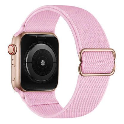 Polyester Nylon Watch Band For Apple Watch Ultra 49mm&Watch Ultra 2 49mm / Series 9&8&7 45mm / SE 3&SE 2&6&SE&5&4 44mm / 3&2&1 42mm(Pink) by bashfashion