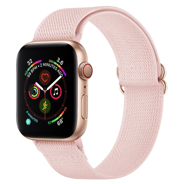 Polyester Nylon Watch Band For Apple Watch Ultra 49mm&Watch Ultra 2 49mm / Series 9&8&7 45mm / SE 3&SE 2&6&SE&5&4 44mm / 3&2&1 42mm(Pink Sand) by bashfashion