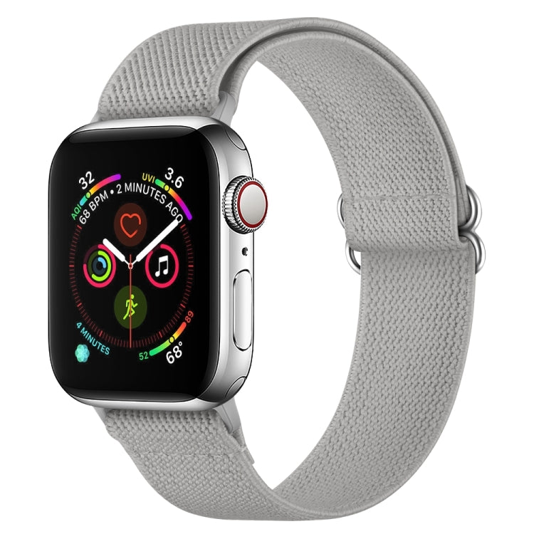 Polyester Nylon Watch Band For Apple Watch Ultra 49mm&Watch Ultra 2 49mm / Series 9&8&7 45mm / SE 3&SE 2&6&SE&5&4 44mm / 3&2&1 42mm(Grey) by bashfashion