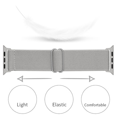Polyester Nylon Watch Band For Apple Watch Ultra 49mm&Watch Ultra 2 49mm / Series 9&8&7 45mm / SE 3&SE 2&6&SE&5&4 44mm / 3&2&1 42mm(Grey) by bashfashion