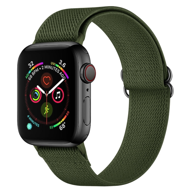 Polyester Nylon Watch Band For Apple Watch Ultra 49mm&Watch Ultra 2 49mm / Series 9&8&7 45mm / SE 3&SE 2&6&SE&5&4 44mm / 3&2&1 42mm(Army Green) by bashfashion