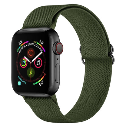 Polyester Nylon Watch Band For Apple Watch Ultra 49mm&Watch Ultra 2 49mm / Series 9&8&7 45mm / SE 3&SE 2&6&SE&5&4 44mm / 3&2&1 42mm(Army Green) by bashfashion