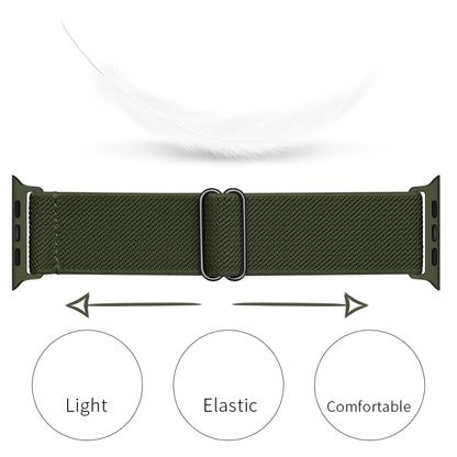Polyester Nylon Watch Band For Apple Watch Ultra 49mm&Watch Ultra 2 49mm / Series 9&8&7 45mm / SE 3&SE 2&6&SE&5&4 44mm / 3&2&1 42mm(Army Green) by bashfashion