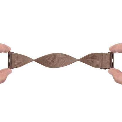 Polyester Nylon Watch Band For Apple Watch Ultra 49mm&Watch Ultra 2 49mm / Series 9&8&7 45mm / SE 3&SE 2&6&SE&5&4 44mm / 3&2&1 42mm(Beige Brown) by bashfashion