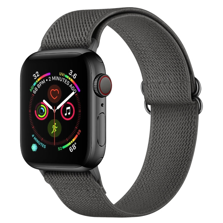 Polyester Nylon Watch Band For Apple Watch Ultra 49mm&Watch Ultra 2 49mm / Series 9&8&7 45mm / SE 3&SE 2&6&SE&5&4 44mm / 3&2&1 42mm(Dark Grey) by bashfashion