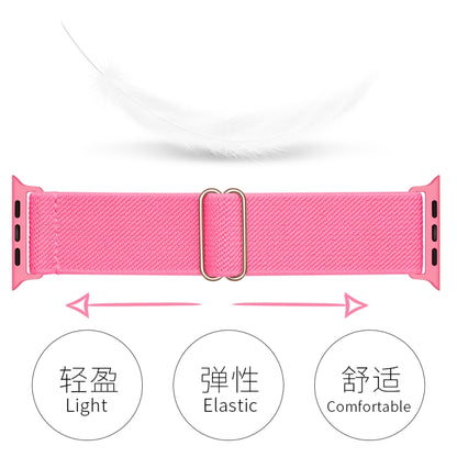 Polyester Nylon Watch Band For Apple Watch Ultra 49mm&Watch Ultra 2 49mm / Series 9&8&7 45mm / SE 3&SE 2&6&SE&5&4 44mm / 3&2&1 42mm(Peach Red) by bashfashion