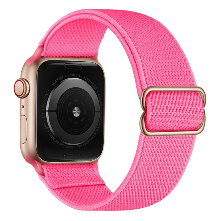 Polyester Nylon Watch Band For Apple Watch Ultra 49mm&Watch Ultra 2 49mm / Series 9&8&7 45mm / SE 3&SE 2&6&SE&5&4 44mm / 3&2&1 42mm(Peach Red) by bashfashion