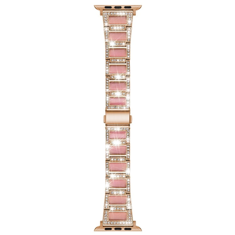 22mm Metal Opal Watch Band For Apple Watch Ultra 49mm&Watch Ultra 2 49mm / Series 9&8&7 45mm / SE 3&SE 2&6&SE&5&4 44mm / 3&2&1 42mm(Rose Gold+Pink) by bashfashion