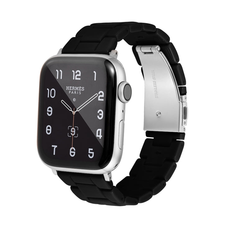 Candy Color Three-Bead Watch Band For Apple Watch Series 9&8&7 41mm / SE 3&SE 2&6&SE&5&4 40mm / 3&2&1 38mm(Black) by bashfashion