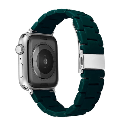 Candy Color Three-Bead Watch Band For Apple Watch Series 9&8&7 41mm / SE 3&SE 2&6&SE&5&4 40mm / 3&2&1 38mm(Dark Green) by bashfashion