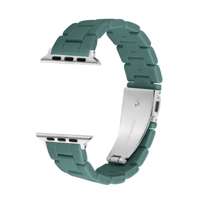 Candy Color Three-Bead Watch Band For Apple Watch Series 9&8&7 41mm / SE 3&SE 2&6&SE&5&4 40mm / 3&2&1 38mm(Pine Needle Green) by bashfashion