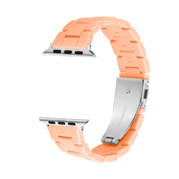 Candy Color Three-Bead Watch Band For Apple Watch Series 9&8&7 41mm / SE 3&SE 2&6&SE&5&4 40mm / 3&2&1 38mm(Apricot Orange) by bashfashion