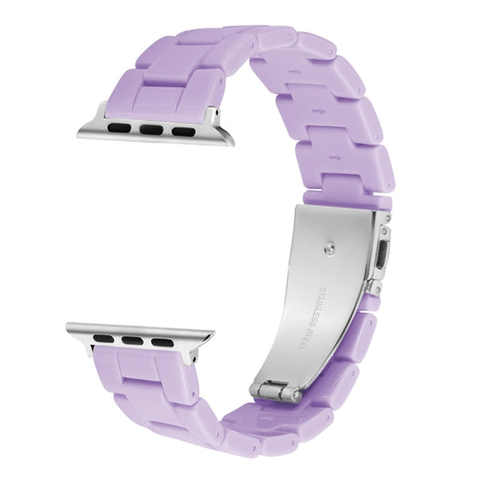 Candy Color Three-Bead Watch Band For Apple Watch Series 9&8&7 41mm / SE 3&SE 2&6&SE&5&4 40mm / 3&2&1 38mm(Purple) by bashfashion