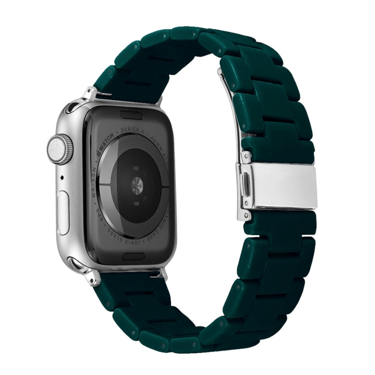 Candy Color Three-Bead Watch Band For Apple Watch Ultra 49mm&Watch Ultra 2 49mm / Series 9&8&7 45mm / SE 3&SE 2&6&SE&5&4 44mm / 3&2&1 42mm(Dark Green) by bashfashion