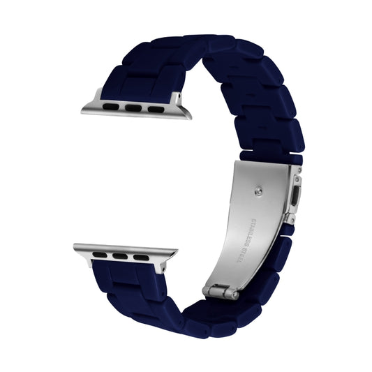 Candy Color Three-Bead Watch Band For Apple Watch Ultra 49mm&Watch Ultra 2 49mm / Series 9&8&7 45mm / SE 3&SE 2&6&SE&5&4 44mm / 3&2&1 42mm(Dark Blue) by bashfashion