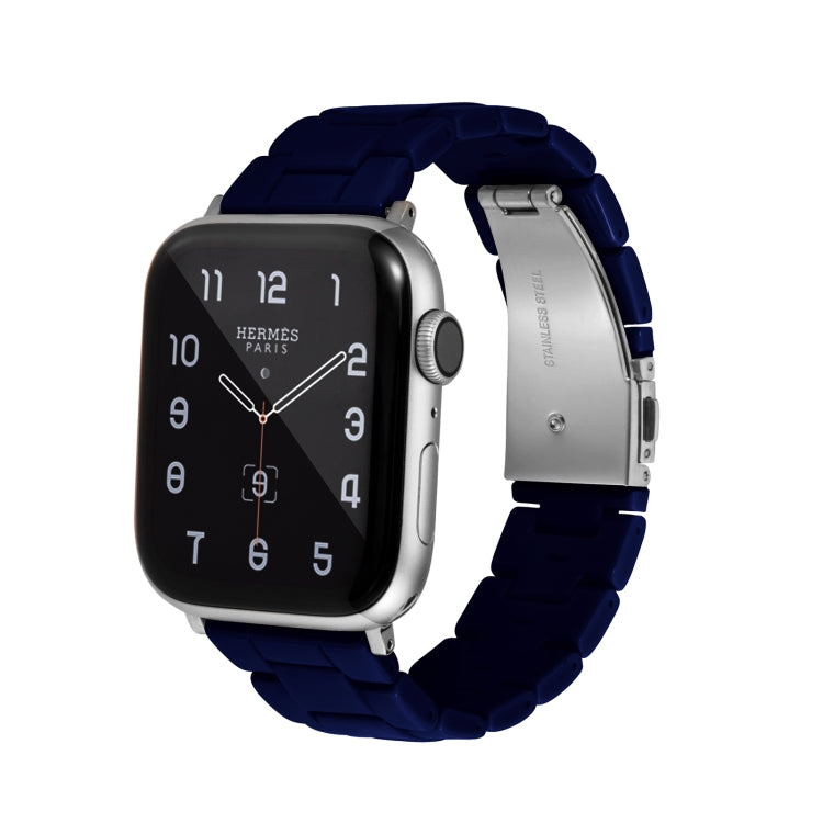 Candy Color Three-Bead Watch Band For Apple Watch Ultra 49mm&Watch Ultra 2 49mm / Series 9&8&7 45mm / SE 3&SE 2&6&SE&5&4 44mm / 3&2&1 42mm(Dark Blue) by bashfashion