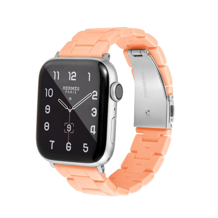 Candy Color Three-Bead Watch Band For Apple Watch Ultra 49mm&Watch Ultra 2 49mm / Series 9&8&7 45mm / SE 3&SE 2&6&SE&5&4 44mm / 3&2&1 42mm(Apricot Orange) by bashfashion