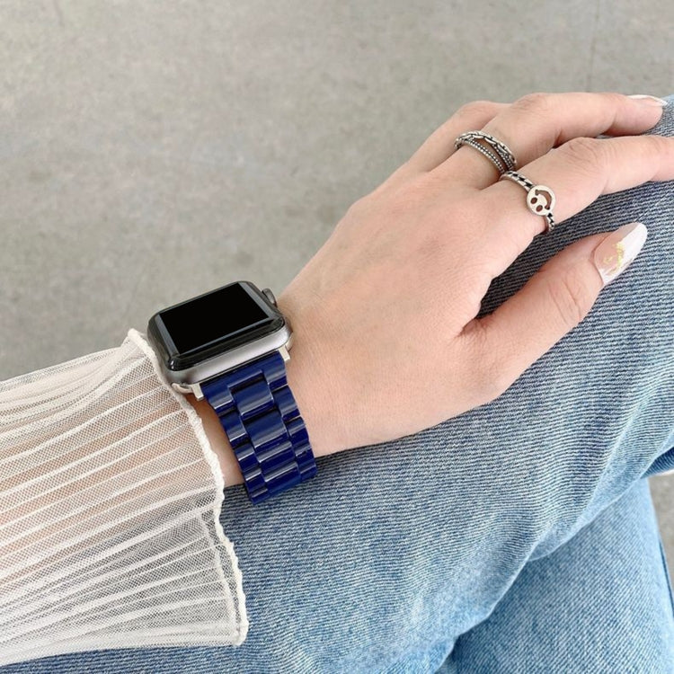 Candy Color Three-Bead Watch Band For Apple Watch Ultra 49mm&Watch Ultra 2 49mm / Series 9&8&7 45mm / SE 3&SE 2&6&SE&5&4 44mm / 3&2&1 42mm(Purple) by bashfashion