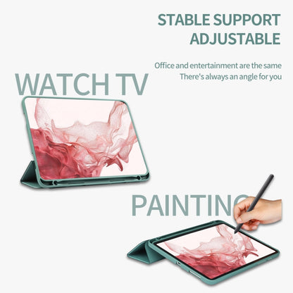 For Samsung Galaxy Tab S8+ / X800 3-folding Honeycomb TPU Smart Leather Tablet Case(Pink) by bashfashion