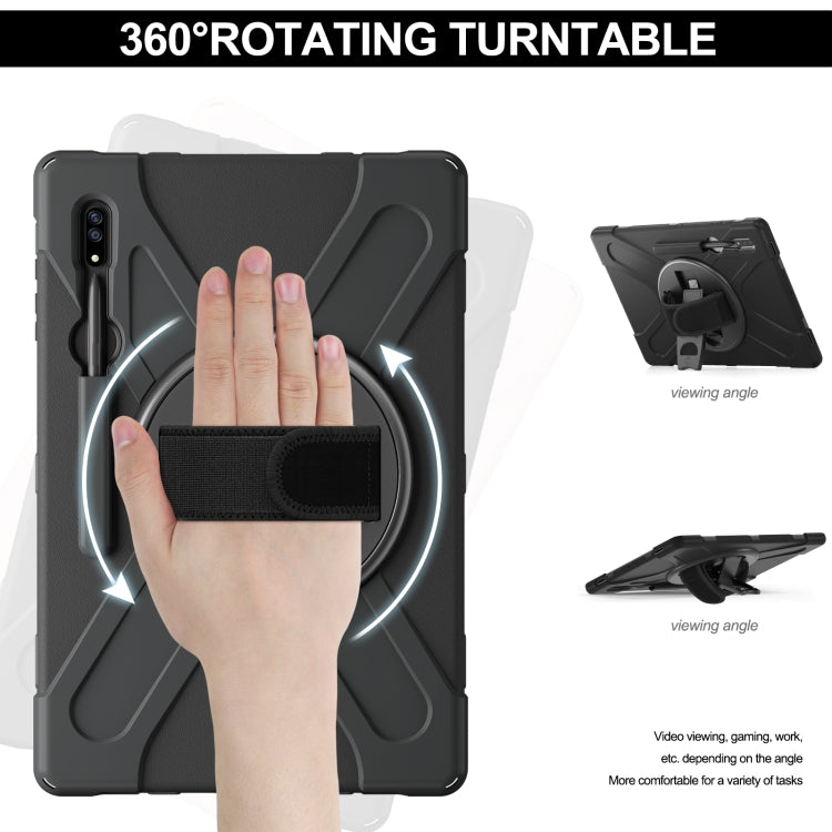 For Samsung Galaxy Tab S8 Ultra X900 Silicone + PC Tablet Protective Case(Black) by bashfashion