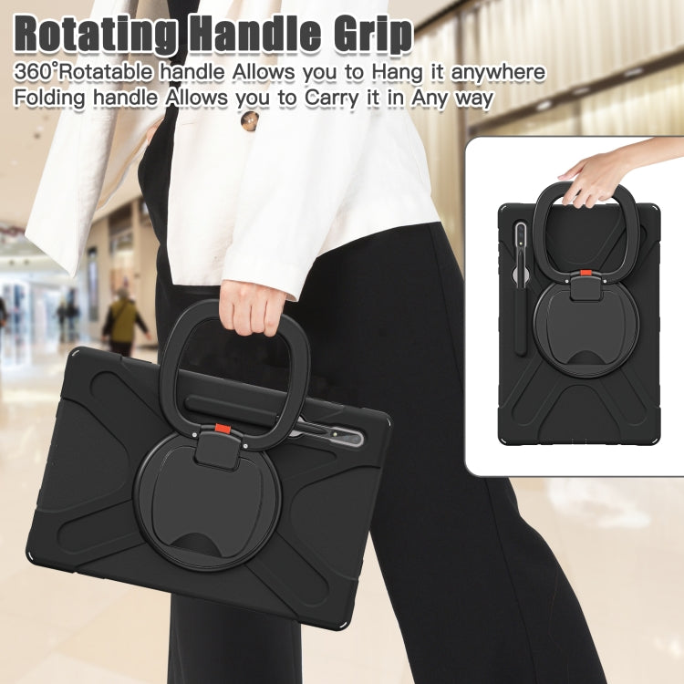 For Samsung Galaxy Tab S8 Ultra X900 Silicone + PC Tablet Protective Case(Black) by bashfashion