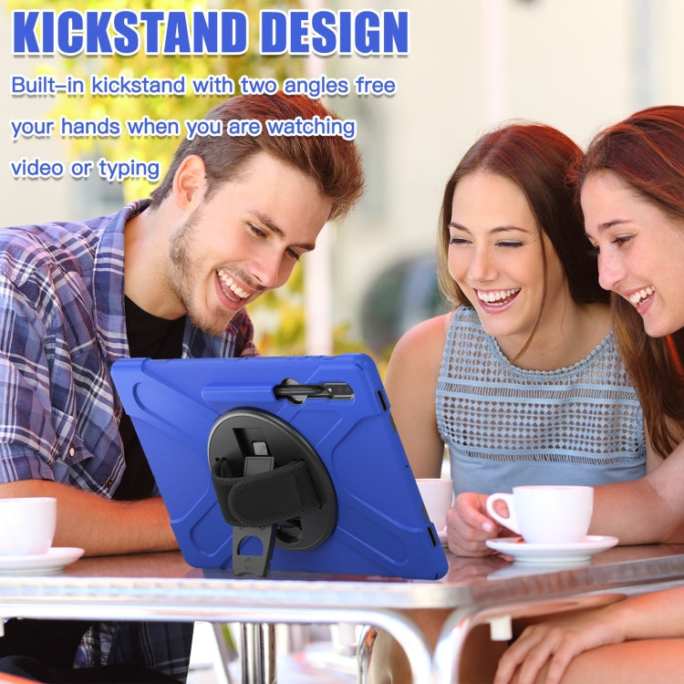 For Samsung Galaxy Tab S8 Ultra Silicone + PC Tablet Case(Blue) by bashfashion