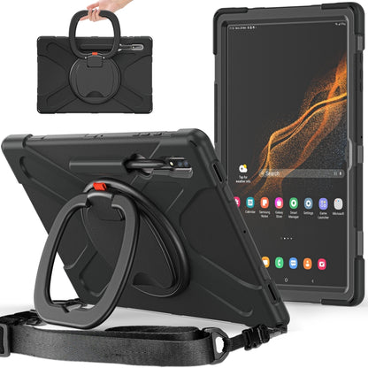 For Samsung Galaxy Tab S8 Ultra Silicone + PC Tablet Case(Black) by bashfashion