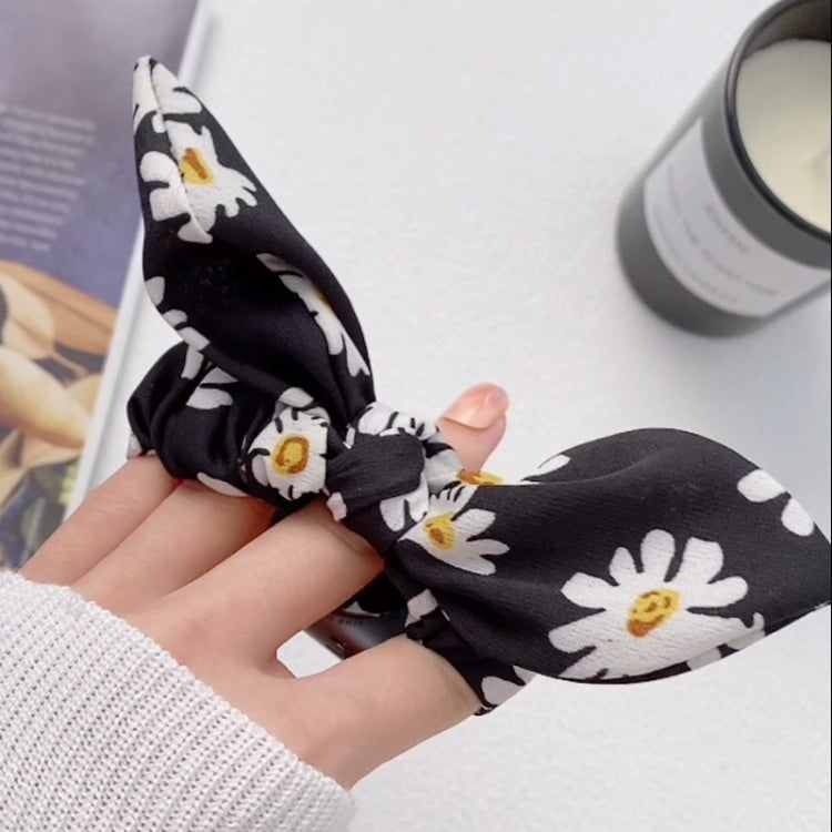 Single Loop Elasticity Cloth Watch Band For Apple Watch Ultra 49mm&Watch Ultra 2 49mm / Series 9&8&7 45mm / SE 3&SE 2&6&SE&5&4 44mm / 3&2&1 42mm(Black + Sunflower) by bashfashion