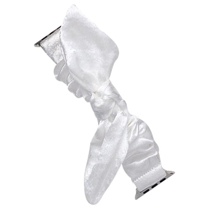 Single Loop Elasticity Cloth Watch Band For Apple Watch Ultra 49mm&Watch Ultra 2 49mm / Series 9&8&7 45mm / SE 3&SE 2&6&SE&5&4 44mm / 3&2&1 42mm(White) by bashfashion