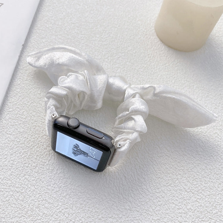 Single Loop Elasticity Cloth Watch Band For Apple Watch Ultra 49mm&Watch Ultra 2 49mm / Series 9&8&7 45mm / SE 3&SE 2&6&SE&5&4 44mm / 3&2&1 42mm(White) by bashfashion