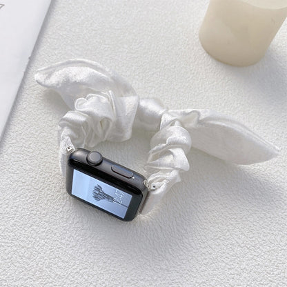 Single Loop Elasticity Cloth Watch Band For Apple Watch Ultra 49mm&Watch Ultra 2 49mm / Series 9&8&7 45mm / SE 3&SE 2&6&SE&5&4 44mm / 3&2&1 42mm(White) by bashfashion