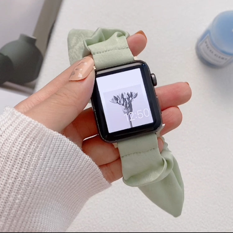 Single Loop Elasticity Cloth Watch Band For Apple Watch Ultra 49mm&Watch Ultra 2 49mm / Series 9&8&7 45mm / SE 3&SE 2&6&SE&5&4 44mm / 3&2&1 42mm(Green) by bashfashion