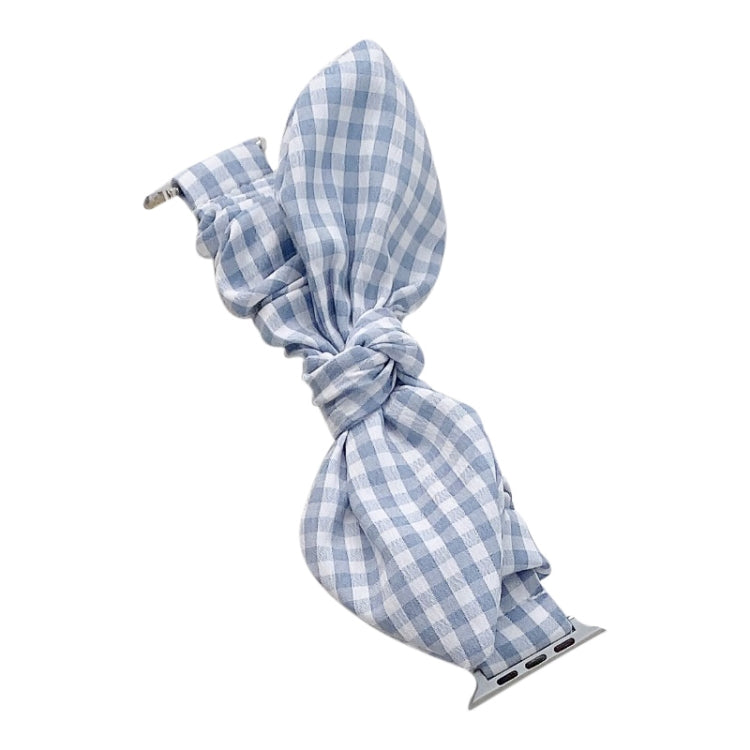 Single Loop Elasticity Cloth Watch Band For Apple Watch Ultra 49mm&Watch Ultra 2 49mm / Series 9&8&7 45mm / SE 3&SE 2&6&SE&5&4 44mm / 3&2&1 42mm(Blue) by bashfashion