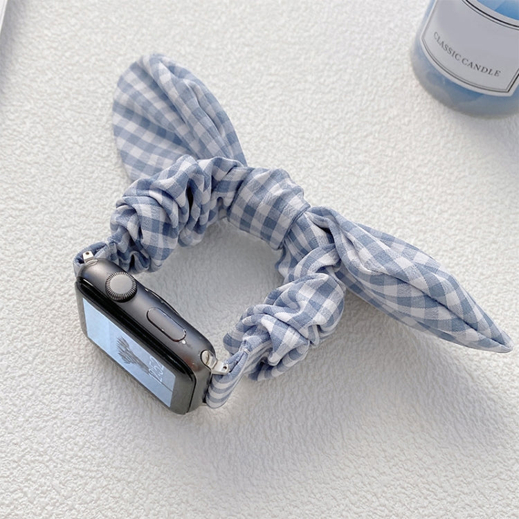 Single Loop Elasticity Cloth Watch Band For Apple Watch Ultra 49mm&Watch Ultra 2 49mm / Series 9&8&7 45mm / SE 3&SE 2&6&SE&5&4 44mm / 3&2&1 42mm(Blue) by bashfashion