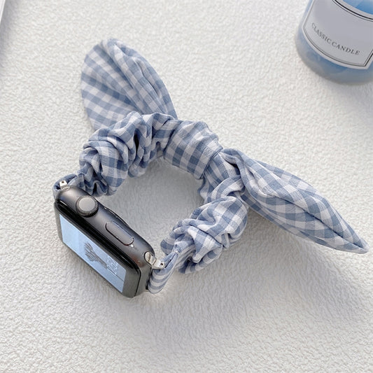 Single Loop Elasticity Cloth Watch Band For Apple Watch Ultra 49mm&Watch Ultra 2 49mm / Series 9&8&7 45mm / SE 3&SE 2&6&SE&5&4 44mm / 3&2&1 42mm(Blue) by bashfashion